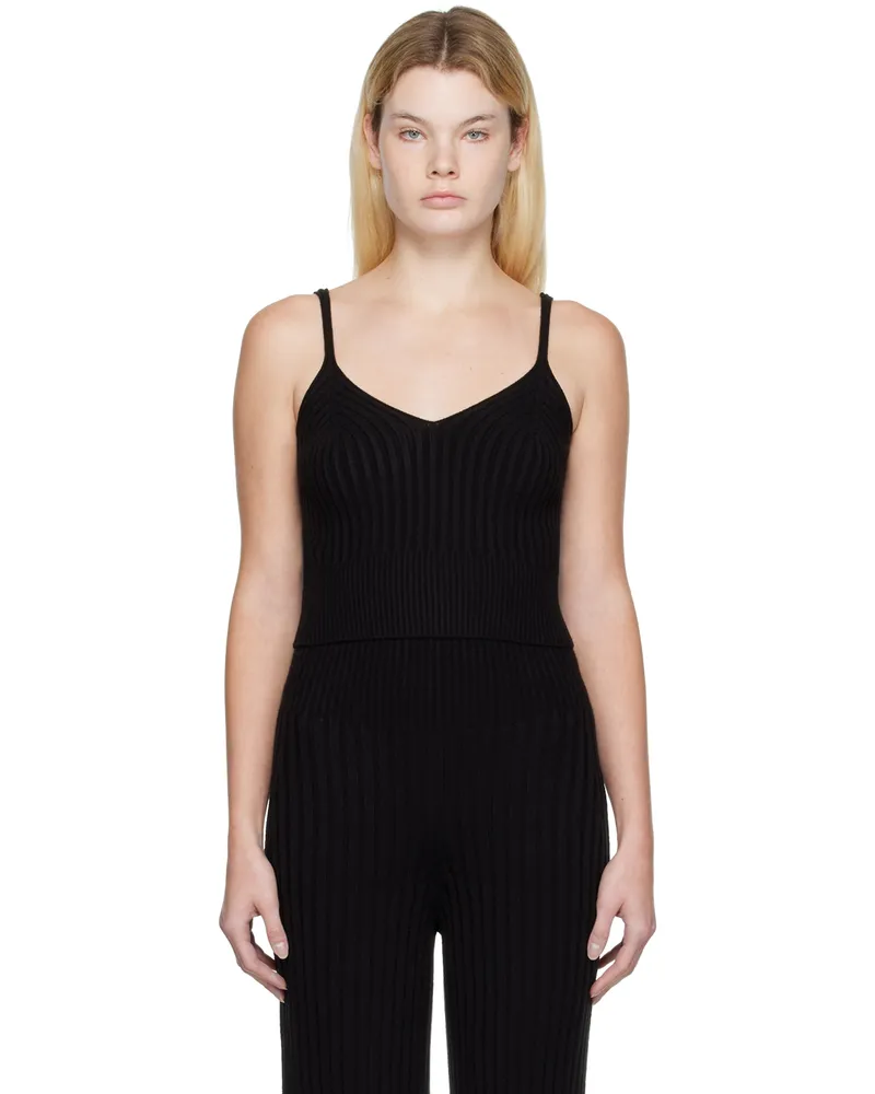 DRAE Black Den Seamless Tank Top Black