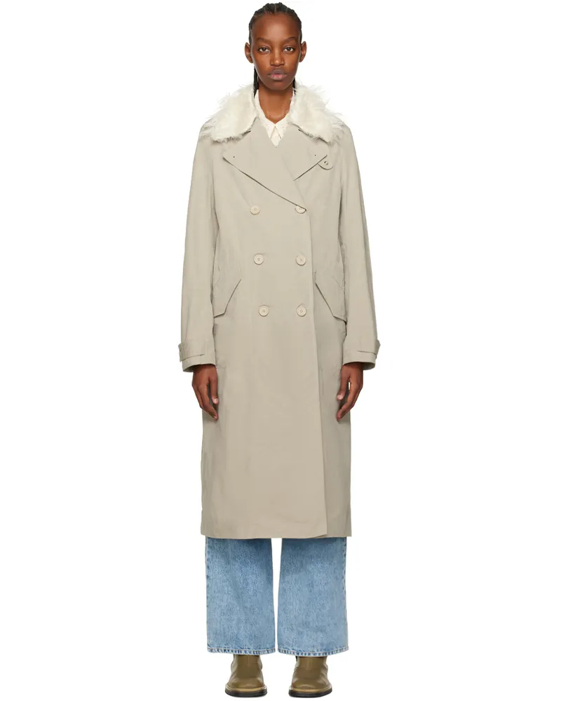 Our Legacy Beige Long DB Buta Coat Sand