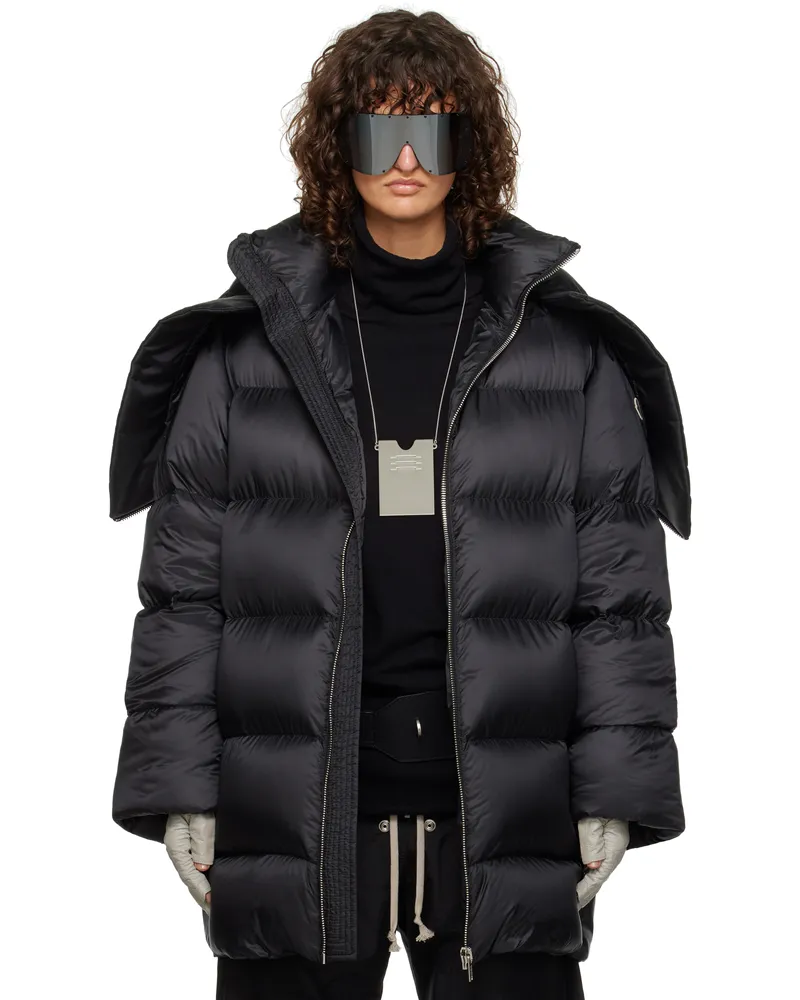 Rick Owens Moncler + Rick Owens Black Hooded Cyclopic Jacket 999