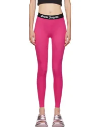 Palm Angels Pink Elasticized Leggings Fuchsia