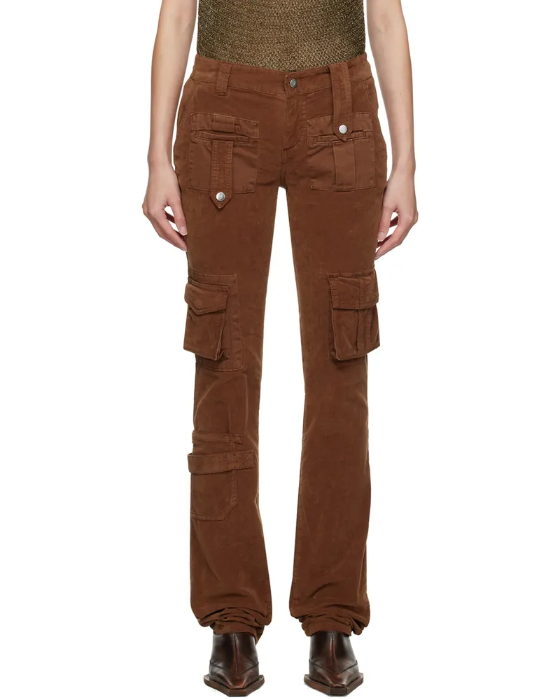 Blumarine Brown Cargo Pocket Trousers N0557