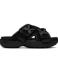 Bottega Veneta Black Snap Slide Sandals 1000-black