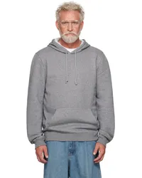 SKIMS Gray Fleece Lounge Hoodie Dark