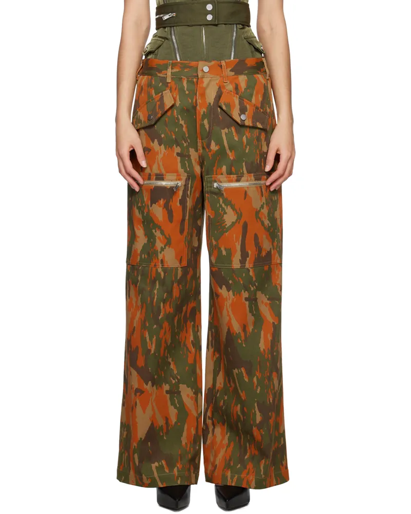 Dion Lee Brown Slouchy Pocket Trousers Earth