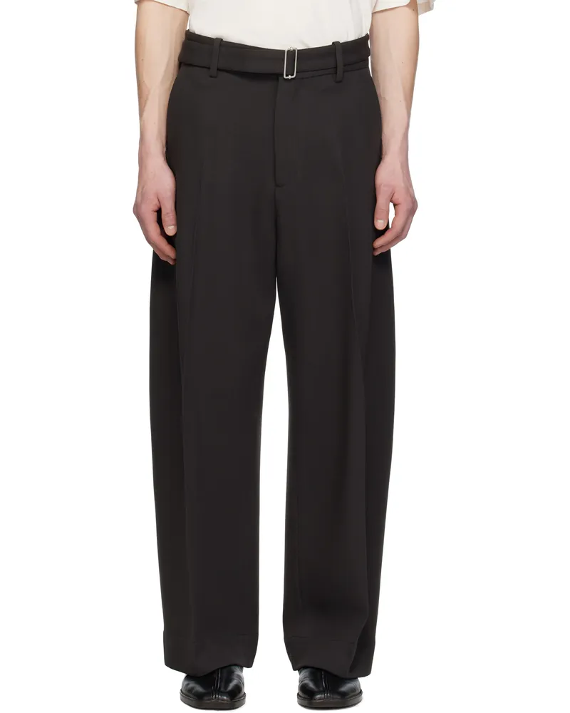 Studio Nicholson Brown Vital Trousers Oil