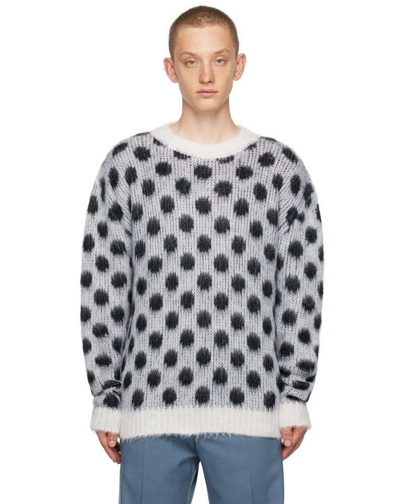 Marni White Polka Dot Sweater Dow01