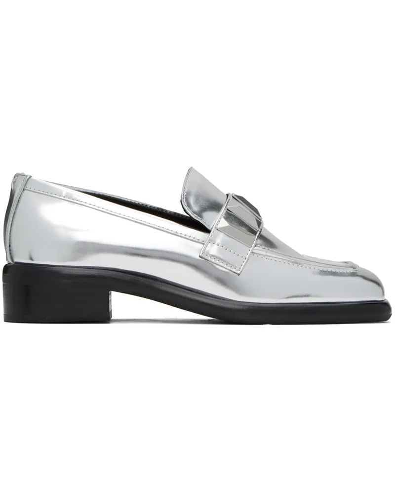 Rag & Bone Silver Maxwell Loafers Slvr