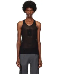 Olly Shinder Black Net Tank Top Black