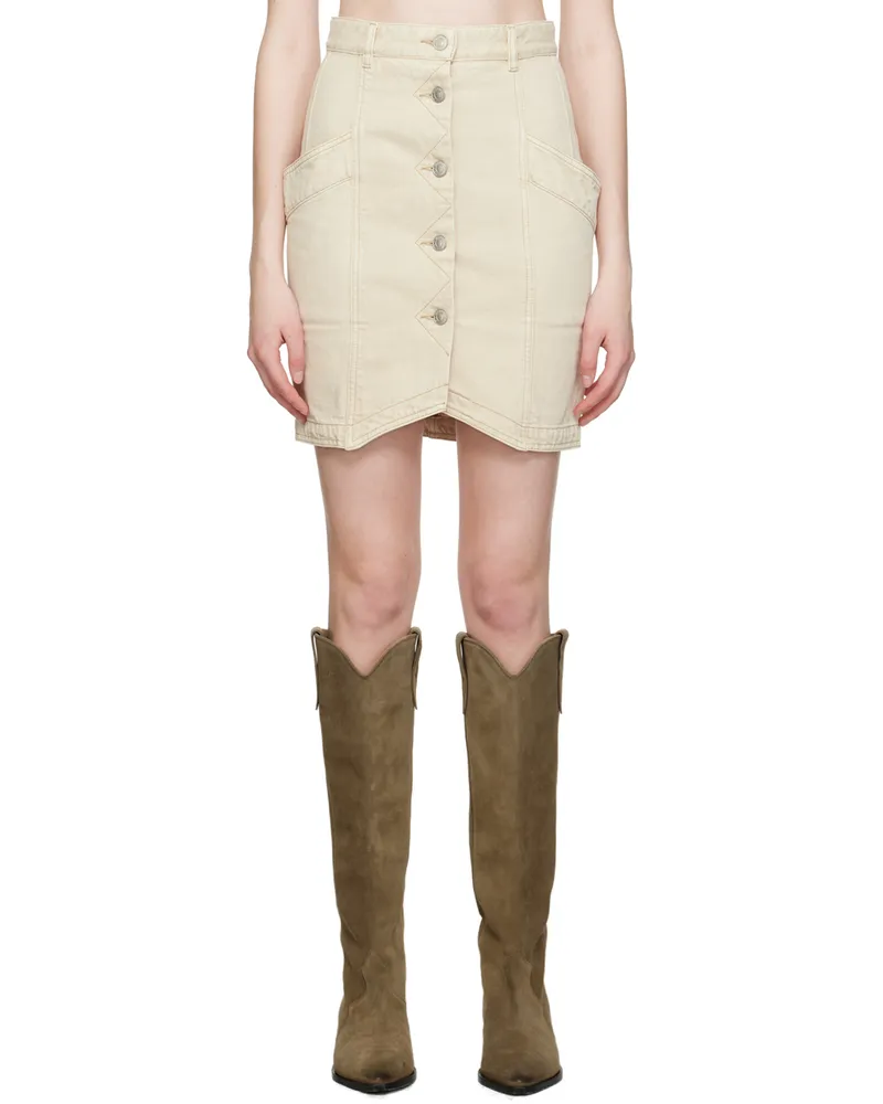 Étoile Isabel Marant Beige Sabel Denim Miniskirt 23ec