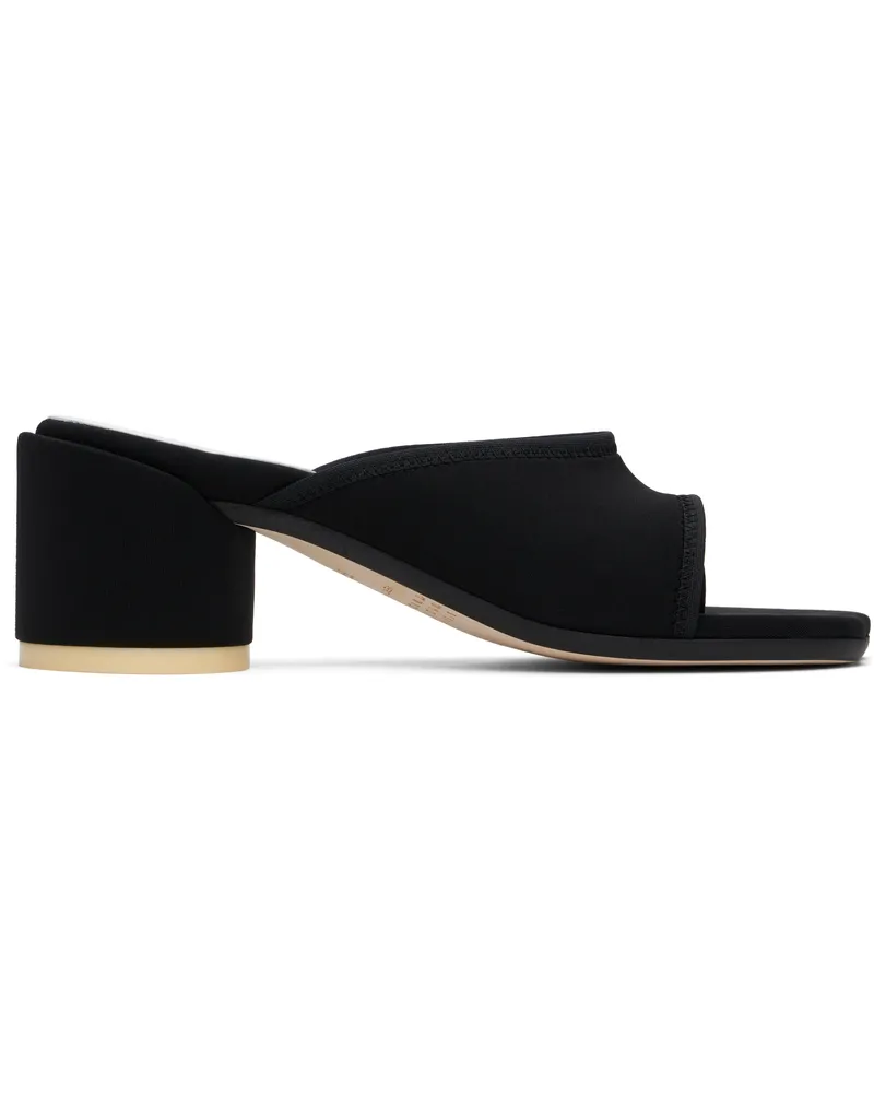Maison Margiela Black Scuba Lyrca Heeled Sandals T8013