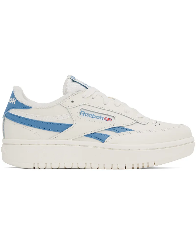 Reebok Off-White & Blue Club C Double Revenge Sneakers Chalk