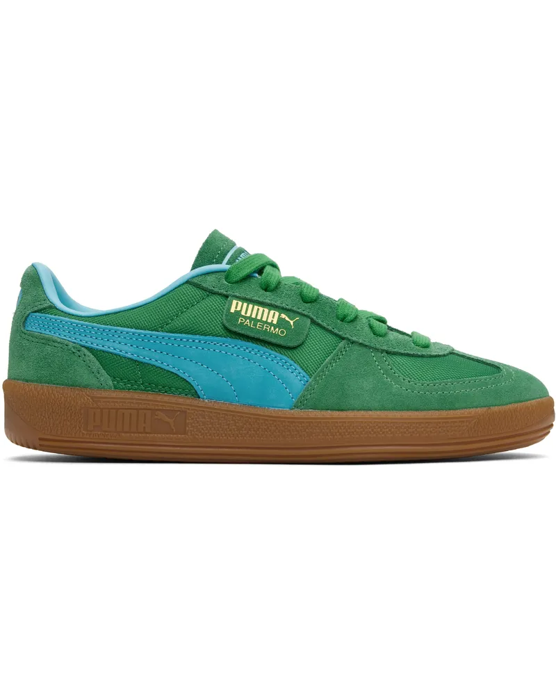 Puma Green & Blue Palermo Vintage Update Sneakers Archive