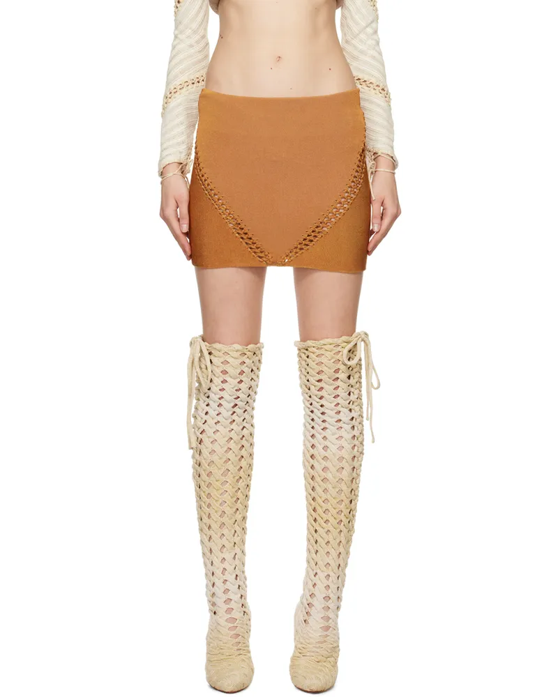 Isa Boulder SSENSE Exclusive Orange Versatile Miniskirt Tangerine