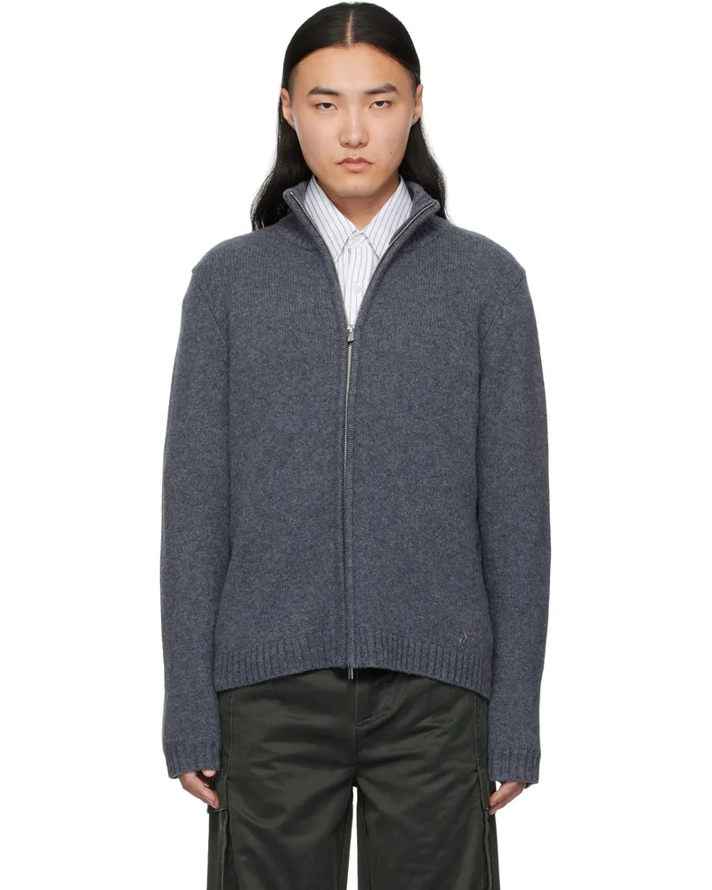 Holzweiler Blue Atlantic Wool Cardigan Blue