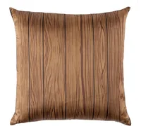 Brown 70's Wood Paneling Cushion