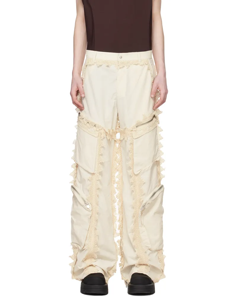 Heliot Emil Off-White Spherical Cargo Pants Stone