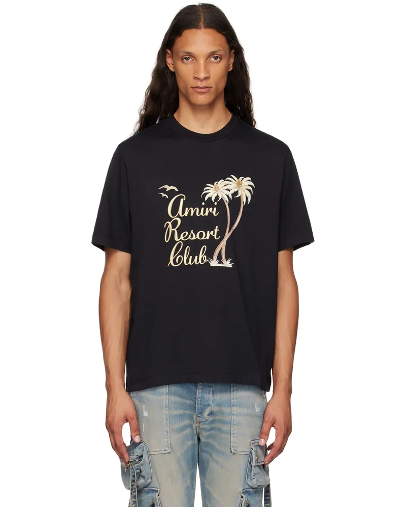 Amiri Black Twisted Palms T-Shirt Black