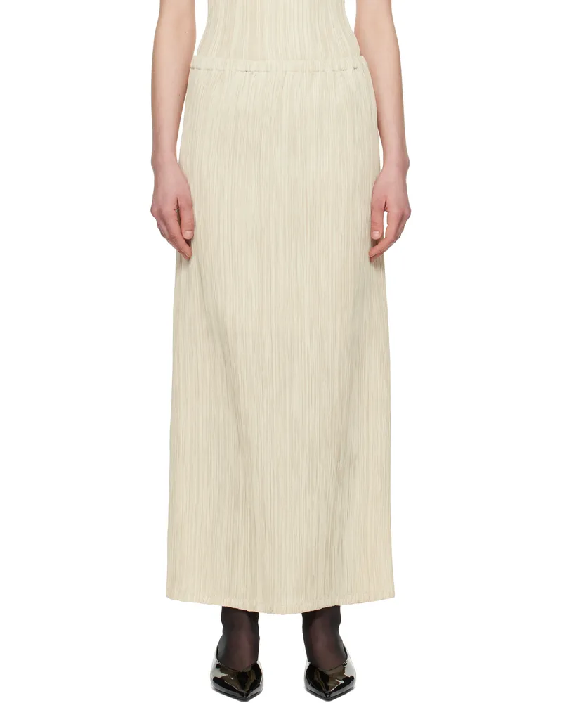 LE 17 SEPTEMBRE Beige Freya Pleats Midi Skirt Beige