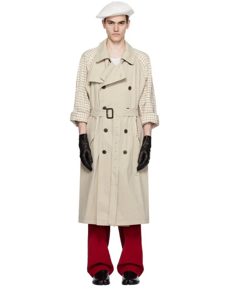 Maison Margiela Beige Spliced Reversible Coat 119