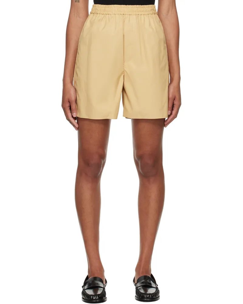 AURALEE Beige Drawstring Shorts Beige