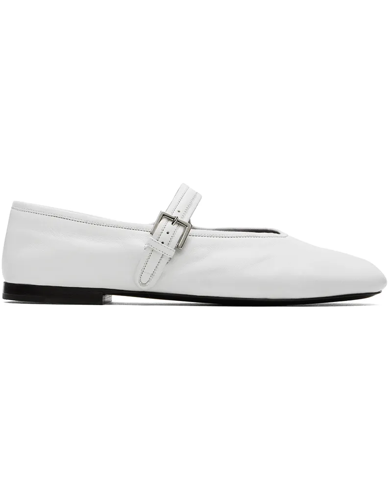 The Row White Boheme MJ Ballerina Flats Wht