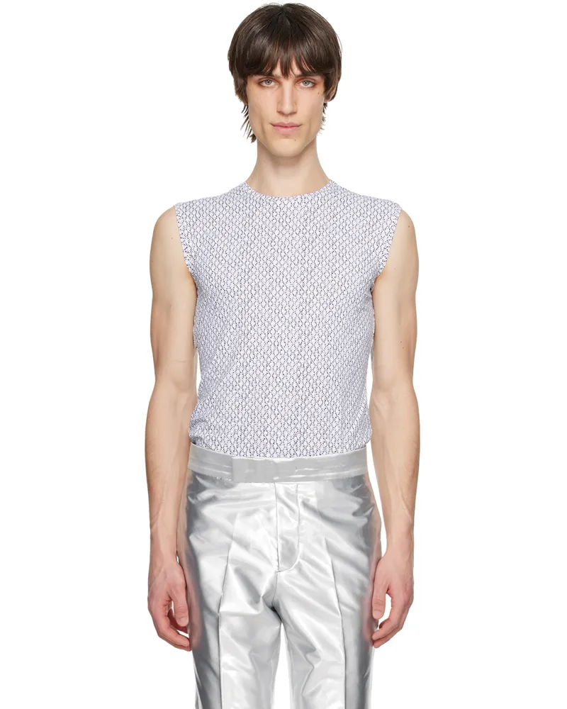 Sapio White & Black Nº 26 Tank Top White