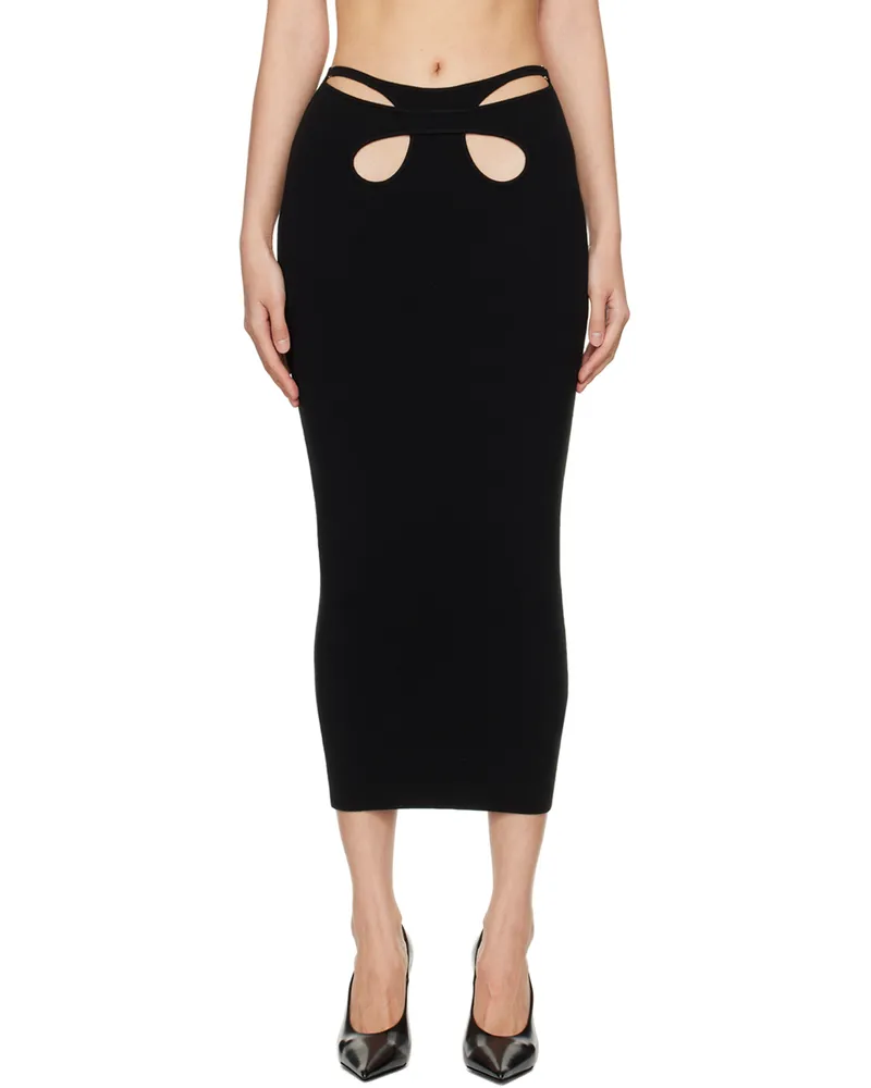 Dion Lee Black Mobius Loop Midi Skirt Black