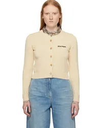 Palm Angels Off-White Embroidered Cardigan Off