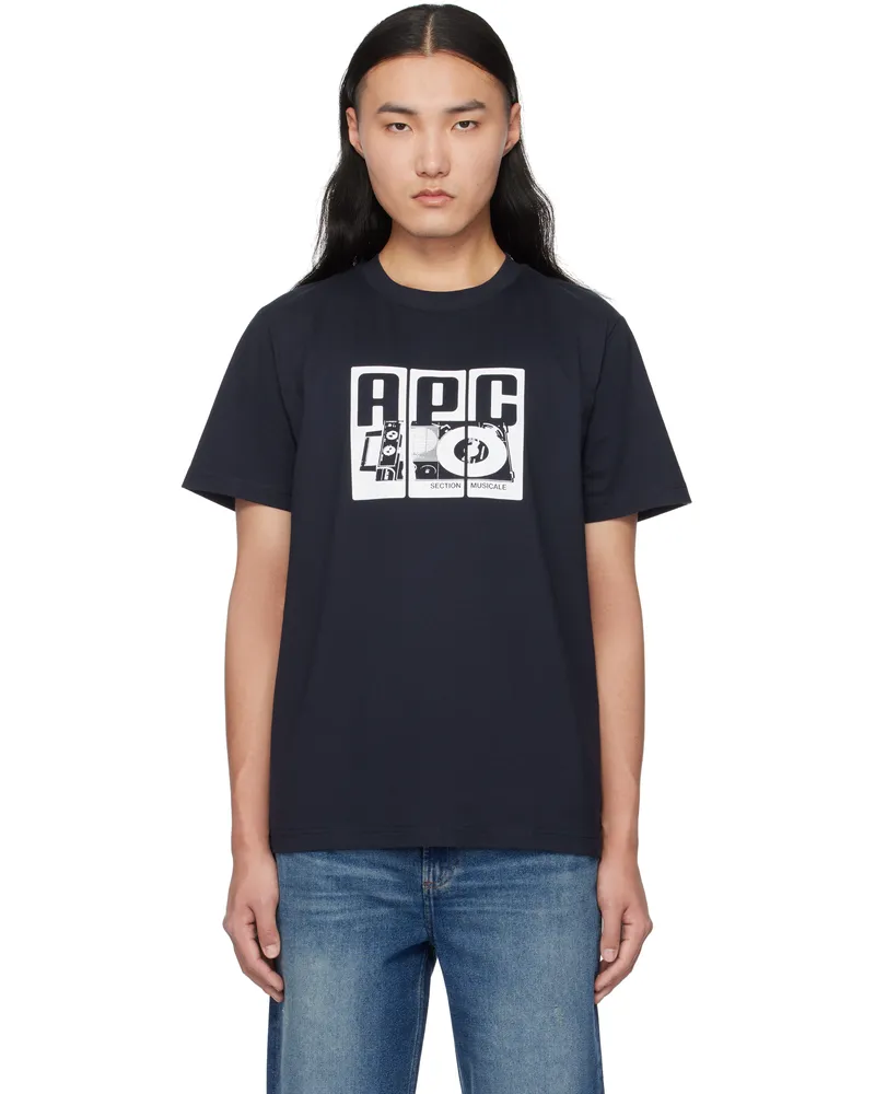 A.P.C. Navy Platine T-shirt Iak