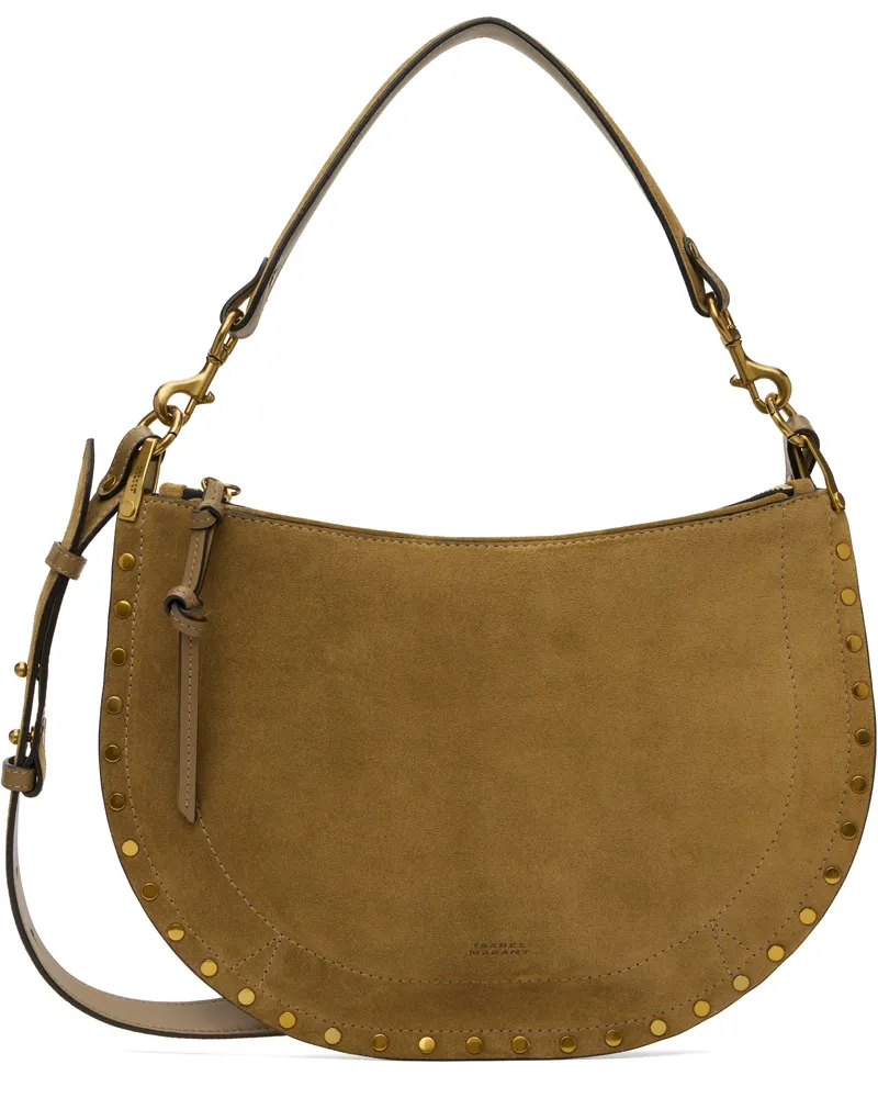 Isabel Marant Khaki Oskan Soft Zipped Bag Taupe