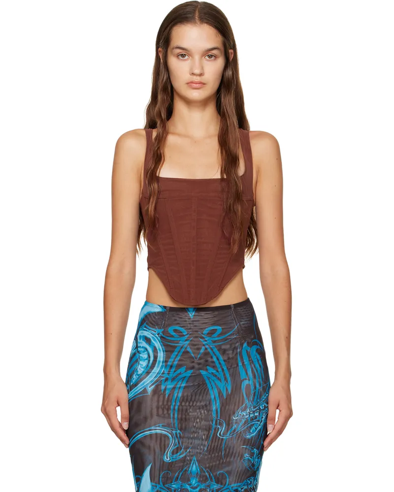 Miaou Red Campbell Corset Sable
