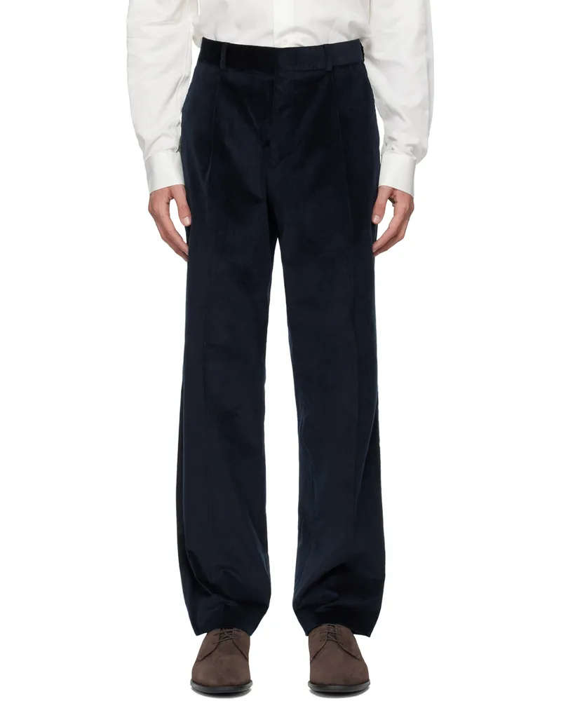 Paul Smith Navy Crease Trousers 47
