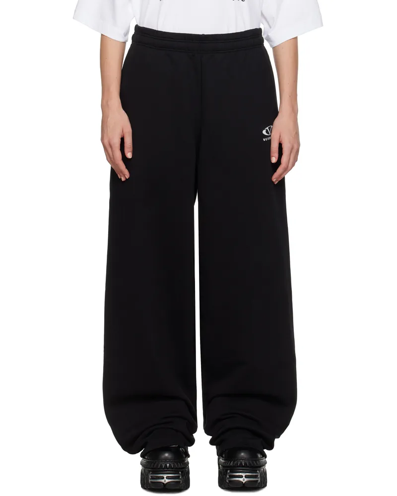 VETEMENTS Black Oval Logo Sweatpants Black