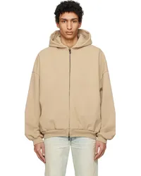 Fear of God Beige Full Zip Hoodie Camel