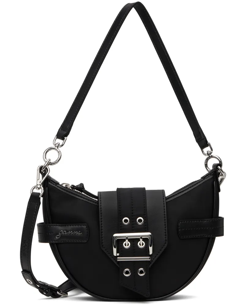 Ganni Black Small Bucky Crossbody Bag 099