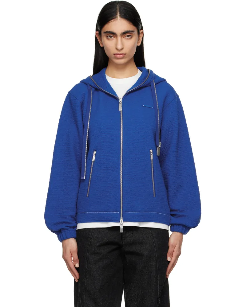 Adererror Blue Realce Zip-Up Product. 31 Hoodie Blue