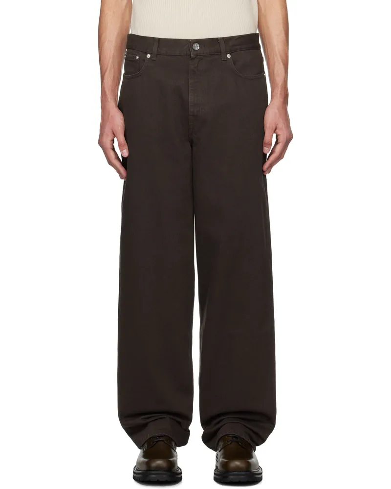 Séfr Brown Wide Cut Jeans Washed