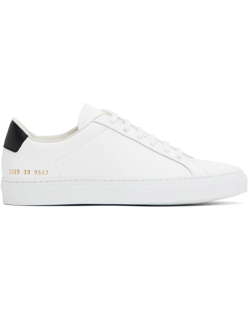 Common Projects White Retro Classic Sneakers *0547