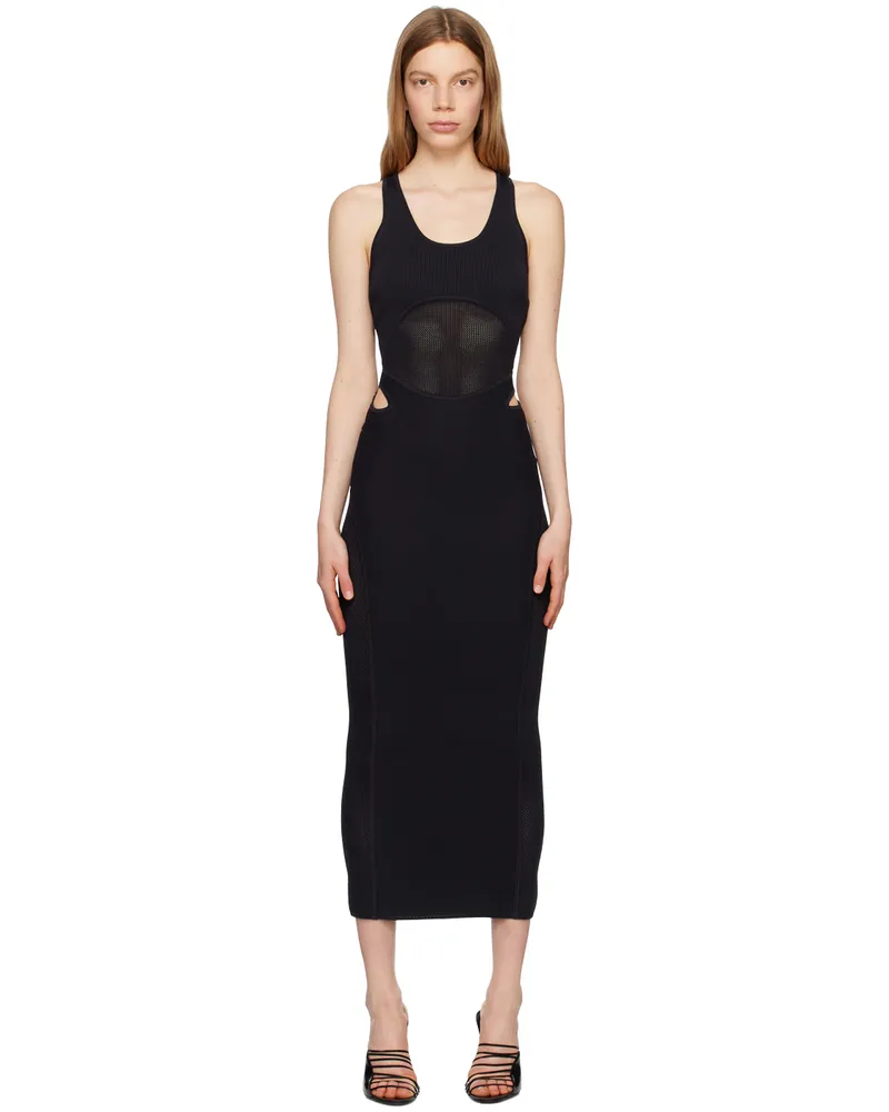 Dion Lee Black Sport Midi Dress Black