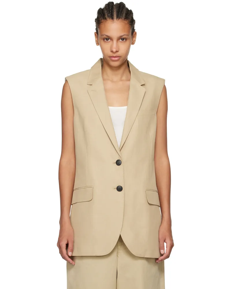 Rag & Bone Beige Odessa Vest Sand