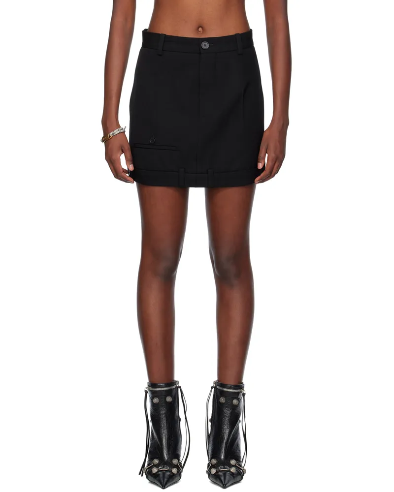 Balenciaga Black Deconstructed Miniskirt 1000