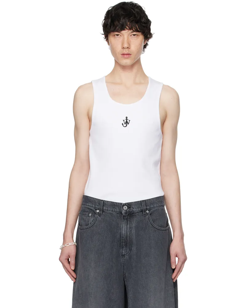 J.W.Anderson White Anchor Logo Embroidery Tank Top 001