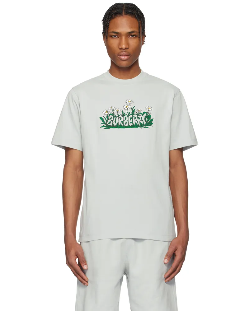 Burberry Gray Daisy Logo T-shirt Winter
