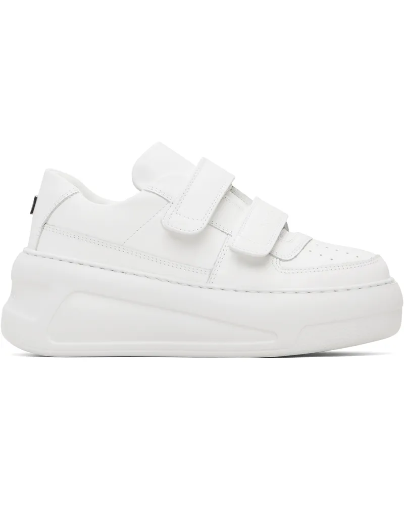 Acne Studios White Velcro Strap Platform Sneakers Dpo
