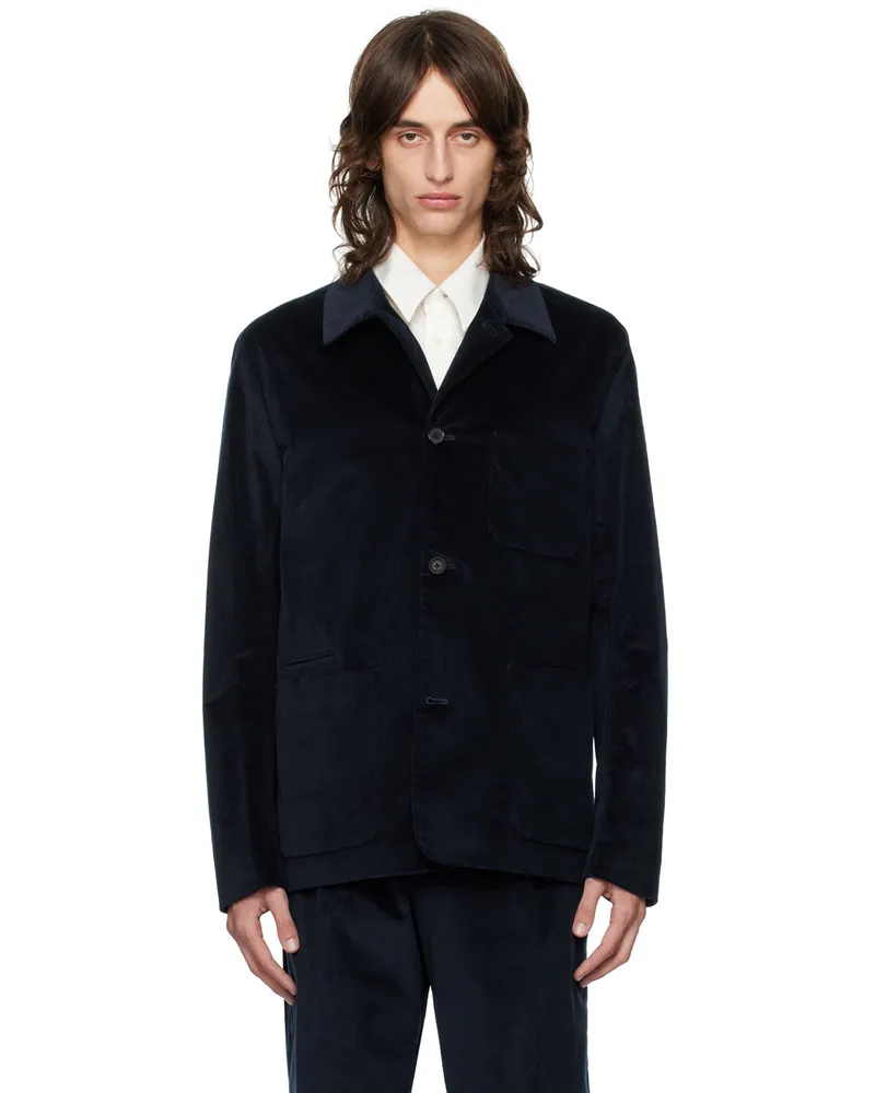 Paul Smith Navy Spread Collar Blazer 47