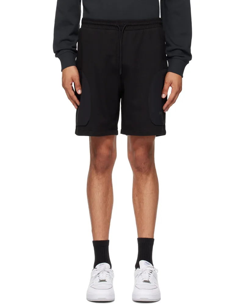 HUGO BOSS Black Drawstring Shorts 001-black