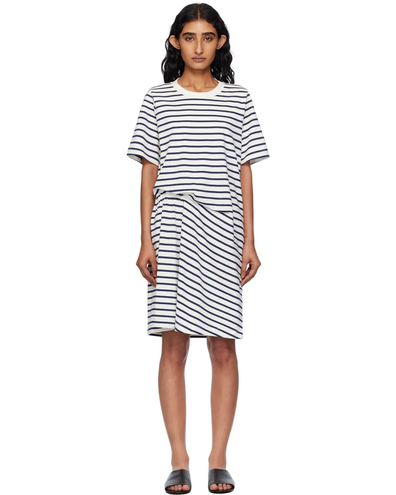 Max Mara Navy & White Pireo Minidress 004