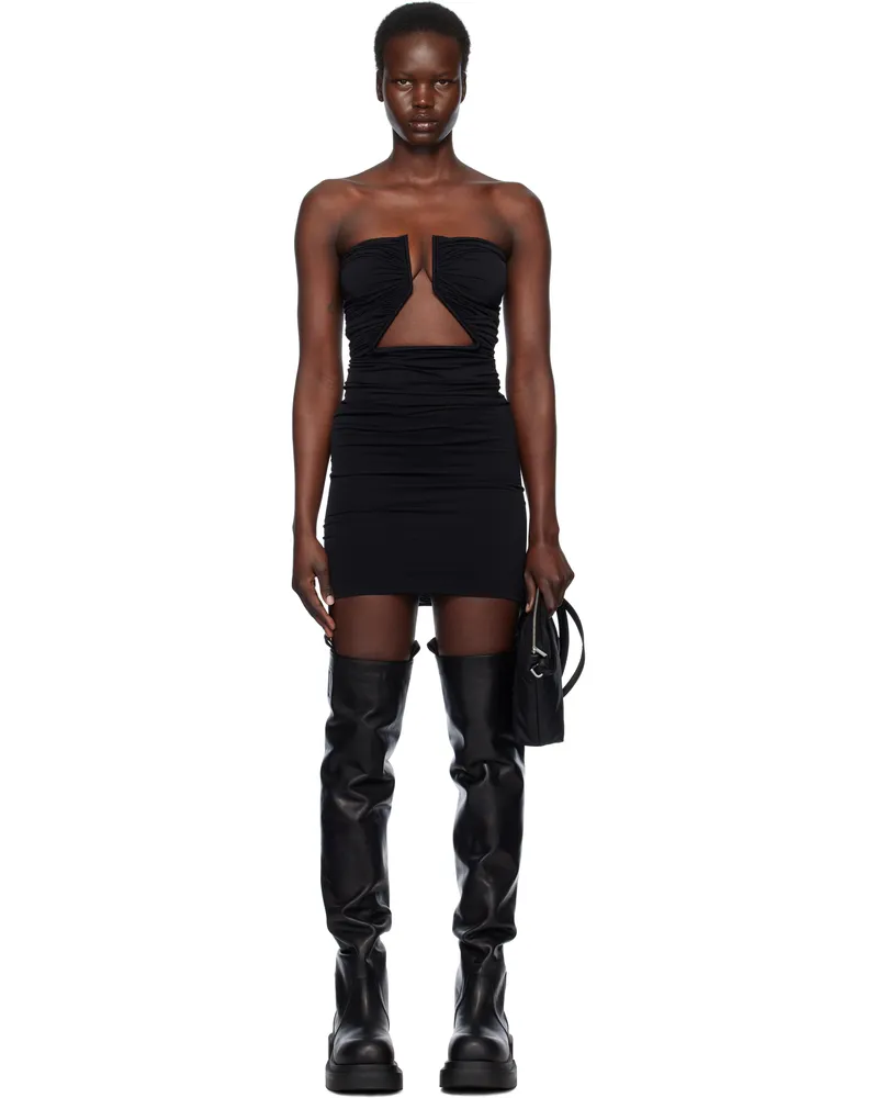 Rick Owens Black Hollywood Prong Minidress 09