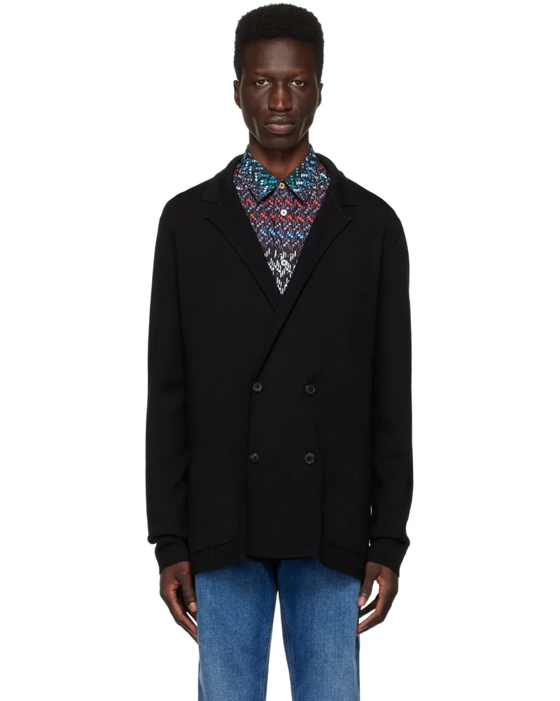 Paul Smith Black Double-Breasted Blazer Black