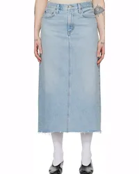 AGOLDE Blue Della Denim Midi Skirt Practice